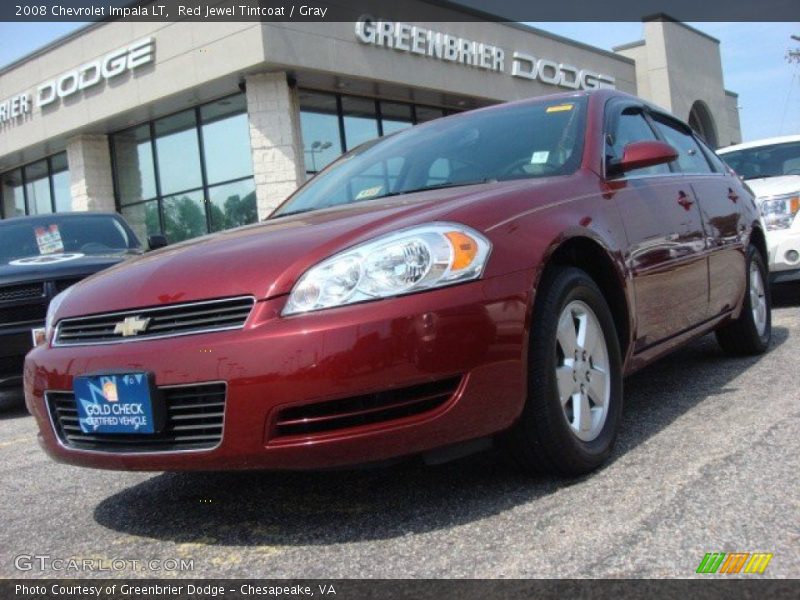 Red Jewel Tintcoat / Gray 2008 Chevrolet Impala LT