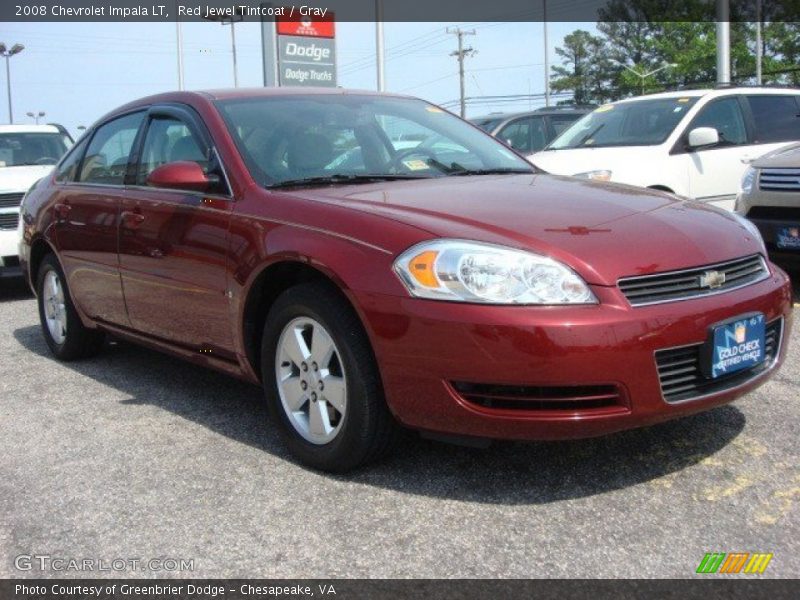 Red Jewel Tintcoat / Gray 2008 Chevrolet Impala LT