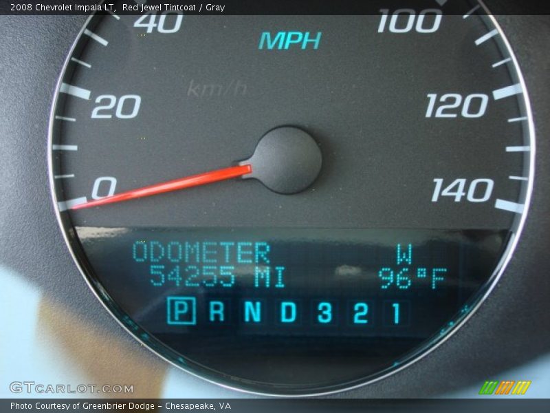 Red Jewel Tintcoat / Gray 2008 Chevrolet Impala LT
