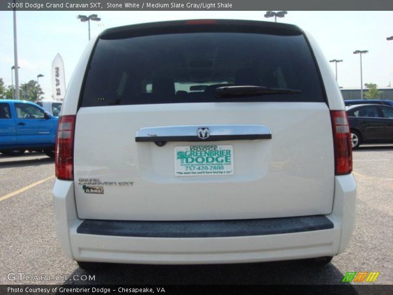 Stone White / Medium Slate Gray/Light Shale 2008 Dodge Grand Caravan SXT