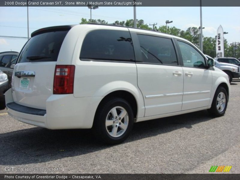 Stone White / Medium Slate Gray/Light Shale 2008 Dodge Grand Caravan SXT
