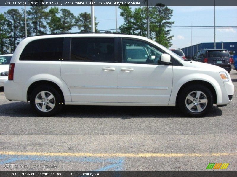 Stone White / Medium Slate Gray/Light Shale 2008 Dodge Grand Caravan SXT