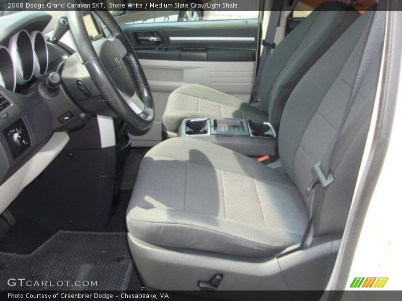 Stone White / Medium Slate Gray/Light Shale 2008 Dodge Grand Caravan SXT