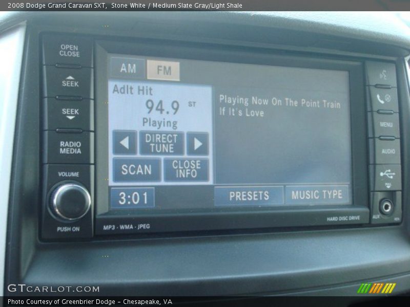 Stone White / Medium Slate Gray/Light Shale 2008 Dodge Grand Caravan SXT