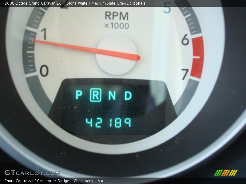 Stone White / Medium Slate Gray/Light Shale 2008 Dodge Grand Caravan SXT
