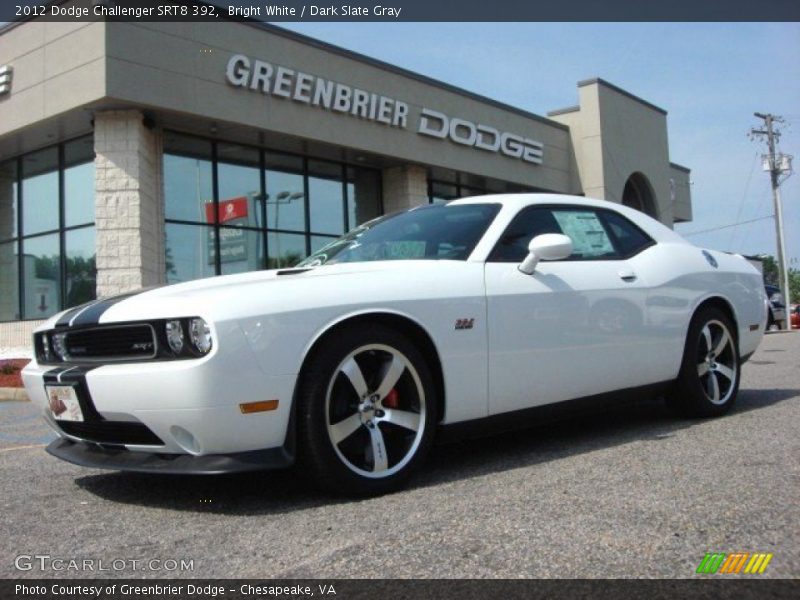 Bright White / Dark Slate Gray 2012 Dodge Challenger SRT8 392
