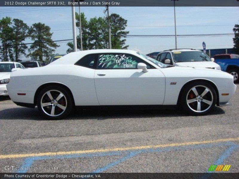 Bright White / Dark Slate Gray 2012 Dodge Challenger SRT8 392