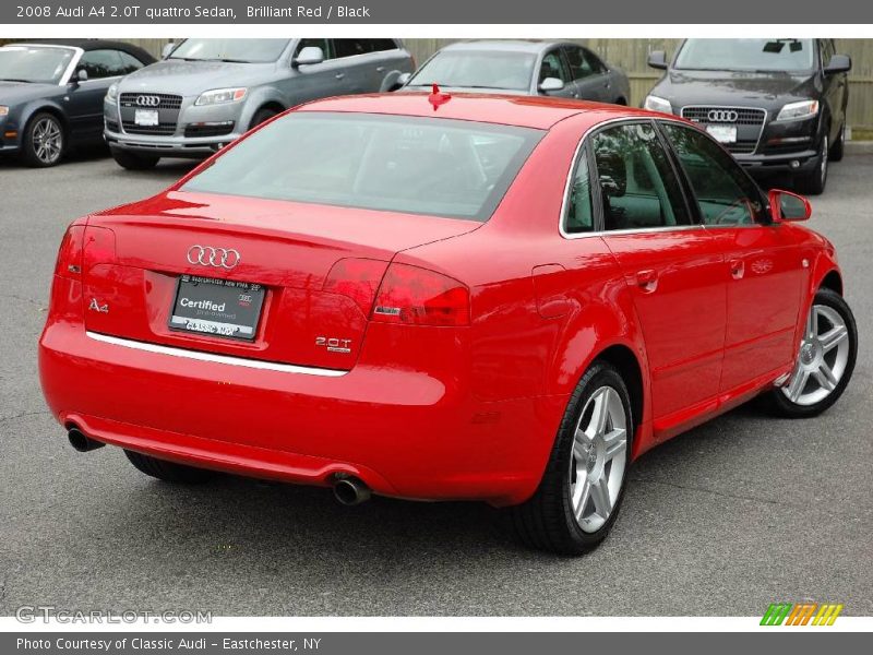 Brilliant Red / Black 2008 Audi A4 2.0T quattro Sedan