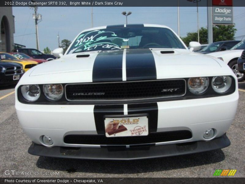 Bright White / Dark Slate Gray 2012 Dodge Challenger SRT8 392