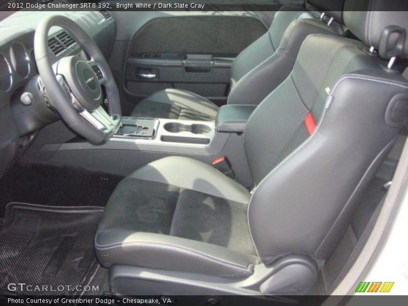 Bright White / Dark Slate Gray 2012 Dodge Challenger SRT8 392