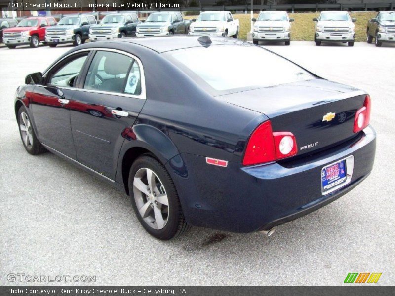 Imperial Blue Metallic / Titanium 2012 Chevrolet Malibu LT