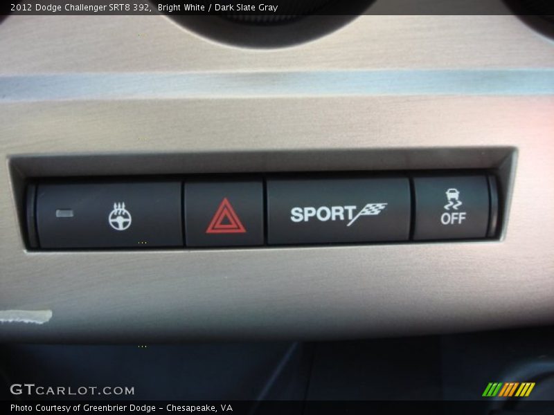 Bright White / Dark Slate Gray 2012 Dodge Challenger SRT8 392