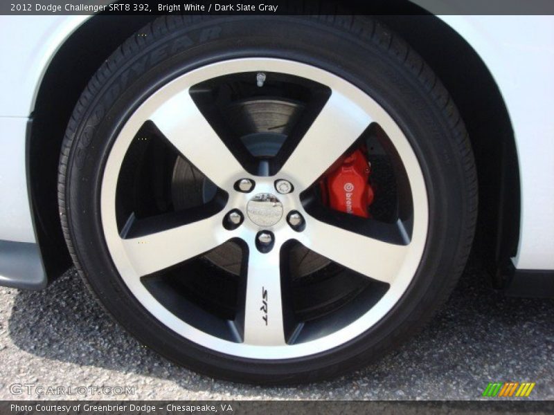 Bright White / Dark Slate Gray 2012 Dodge Challenger SRT8 392