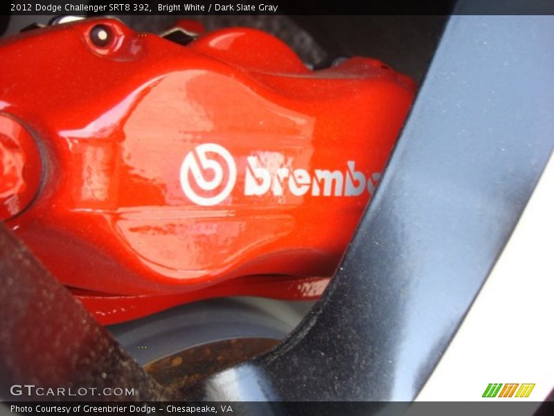 Bright White / Dark Slate Gray 2012 Dodge Challenger SRT8 392