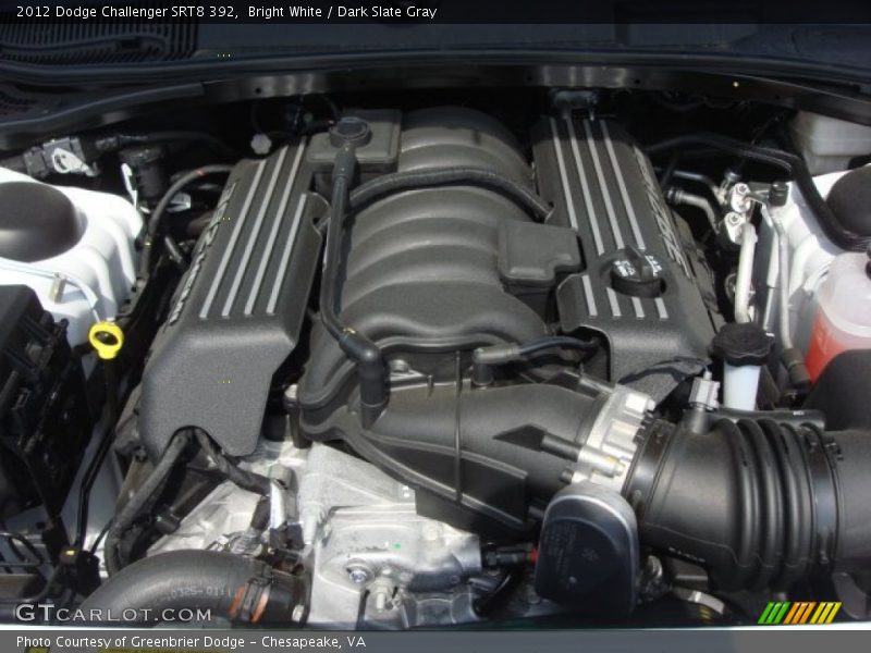 Bright White / Dark Slate Gray 2012 Dodge Challenger SRT8 392