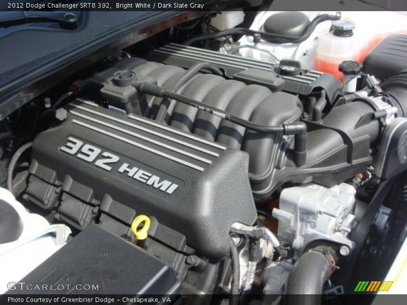 Bright White / Dark Slate Gray 2012 Dodge Challenger SRT8 392