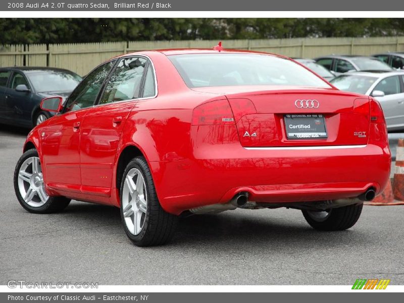 Brilliant Red / Black 2008 Audi A4 2.0T quattro Sedan