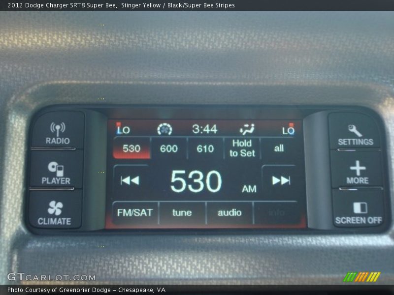 Controls of 2012 Charger SRT8 Super Bee