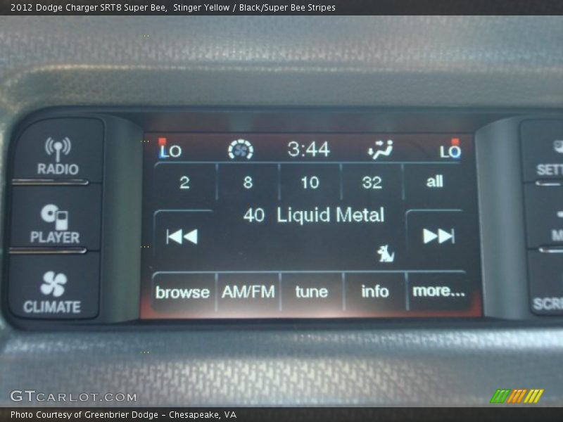Controls of 2012 Charger SRT8 Super Bee