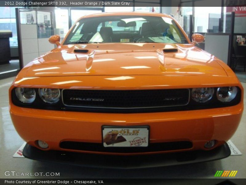 Header Orange / Dark Slate Gray 2012 Dodge Challenger SRT8 392