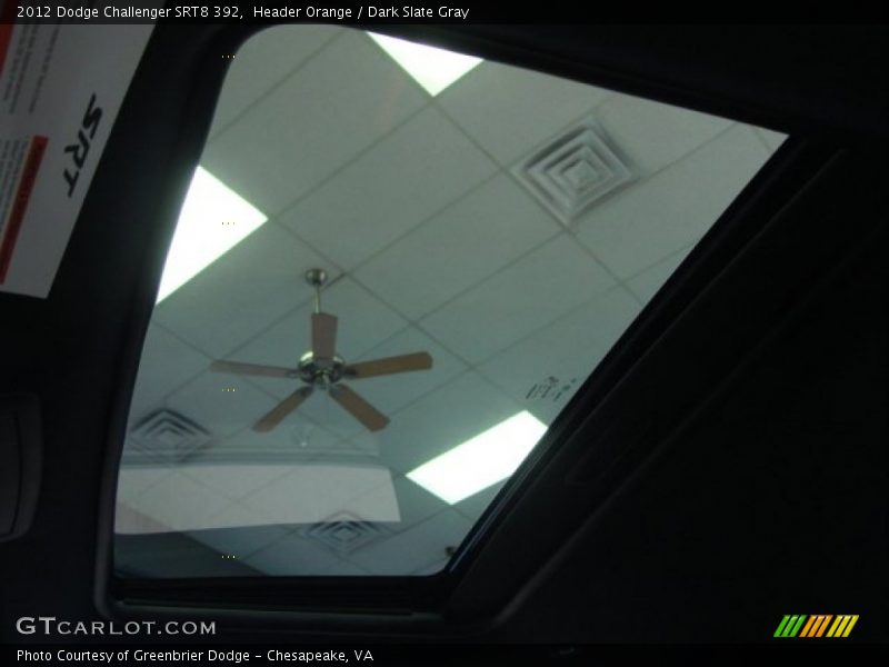 Header Orange / Dark Slate Gray 2012 Dodge Challenger SRT8 392