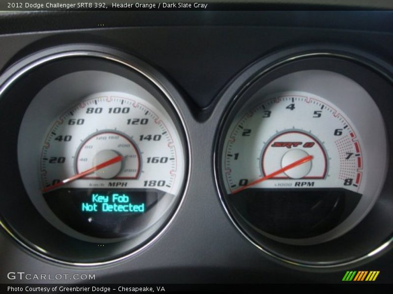 Header Orange / Dark Slate Gray 2012 Dodge Challenger SRT8 392