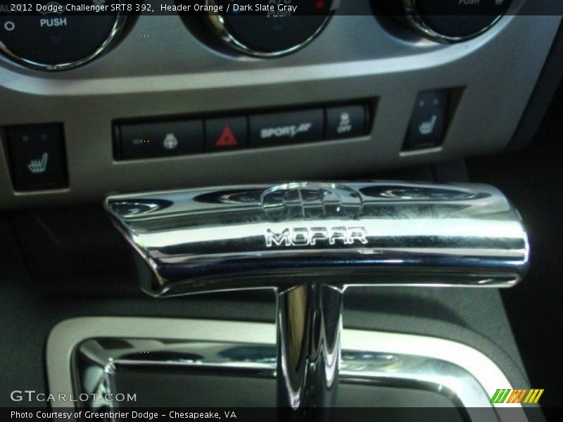 Header Orange / Dark Slate Gray 2012 Dodge Challenger SRT8 392