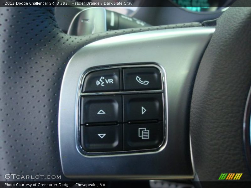 Header Orange / Dark Slate Gray 2012 Dodge Challenger SRT8 392
