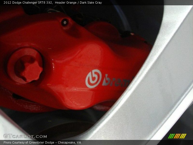 Header Orange / Dark Slate Gray 2012 Dodge Challenger SRT8 392