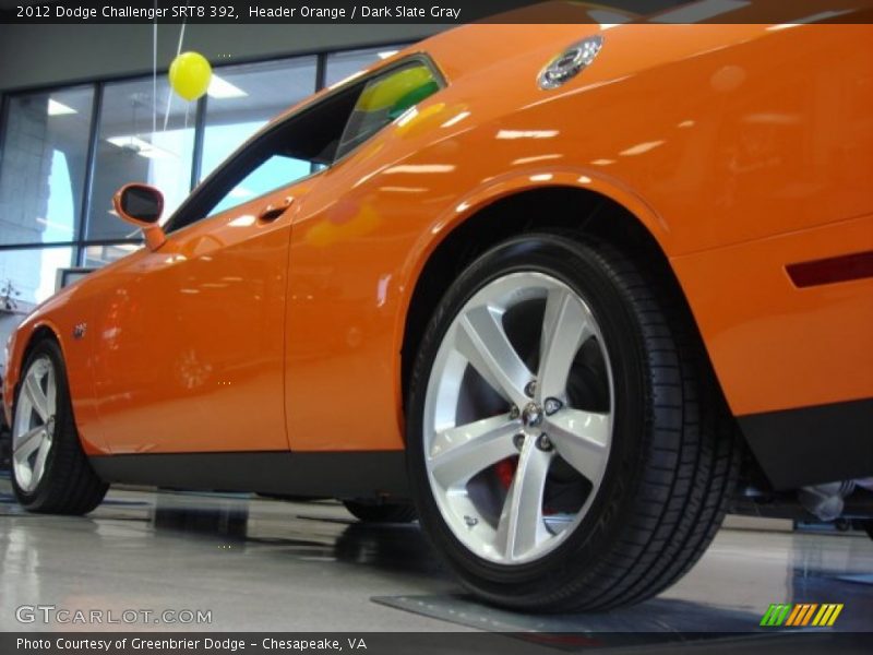 Header Orange / Dark Slate Gray 2012 Dodge Challenger SRT8 392