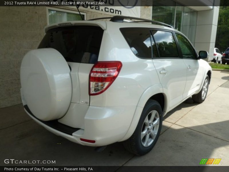 Blizzard White Pearl / Ash 2012 Toyota RAV4 Limited 4WD