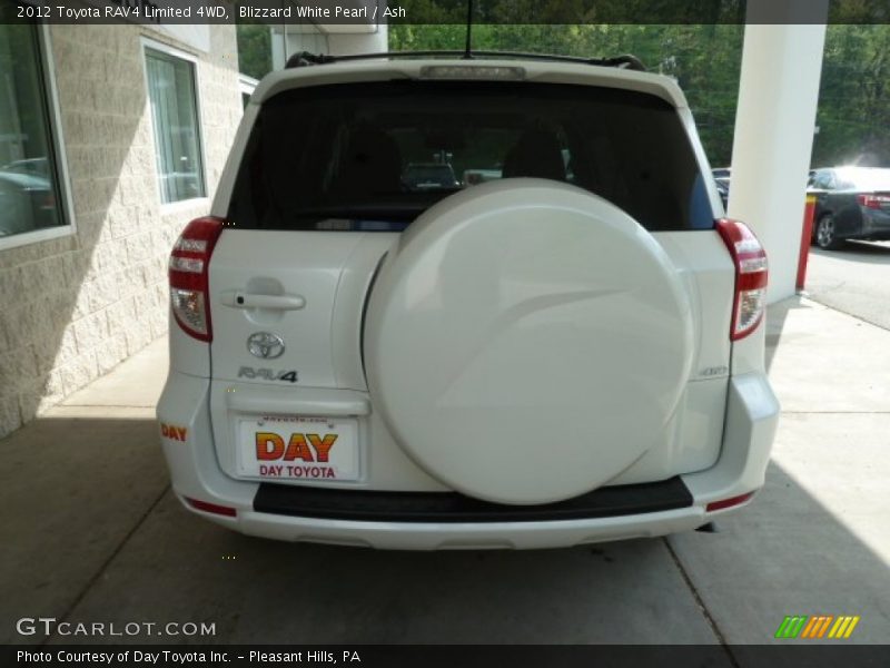 Blizzard White Pearl / Ash 2012 Toyota RAV4 Limited 4WD