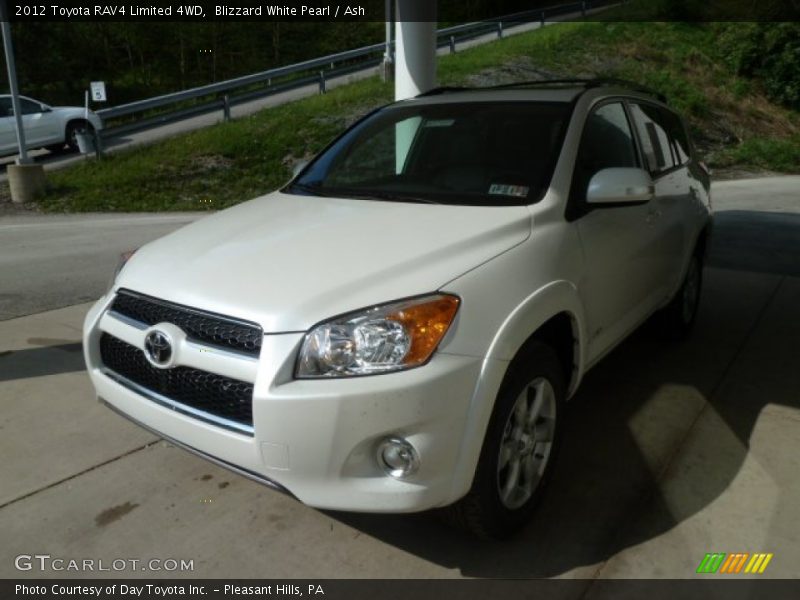 Blizzard White Pearl / Ash 2012 Toyota RAV4 Limited 4WD