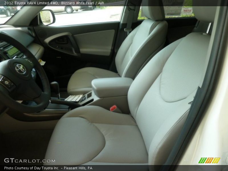 Blizzard White Pearl / Ash 2012 Toyota RAV4 Limited 4WD