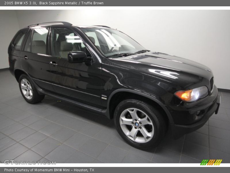 Black Sapphire Metallic / Truffle Brown 2005 BMW X5 3.0i