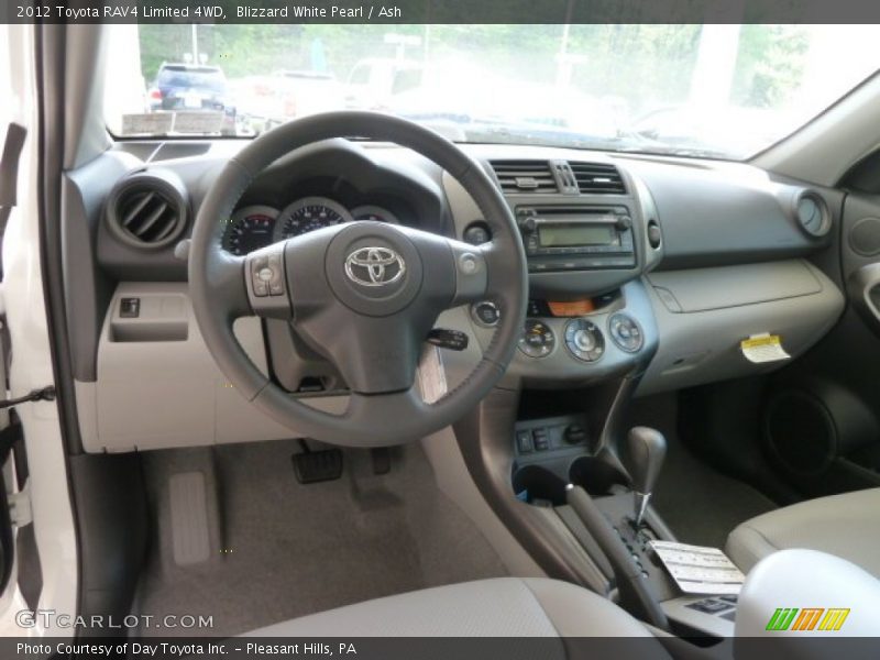 Blizzard White Pearl / Ash 2012 Toyota RAV4 Limited 4WD