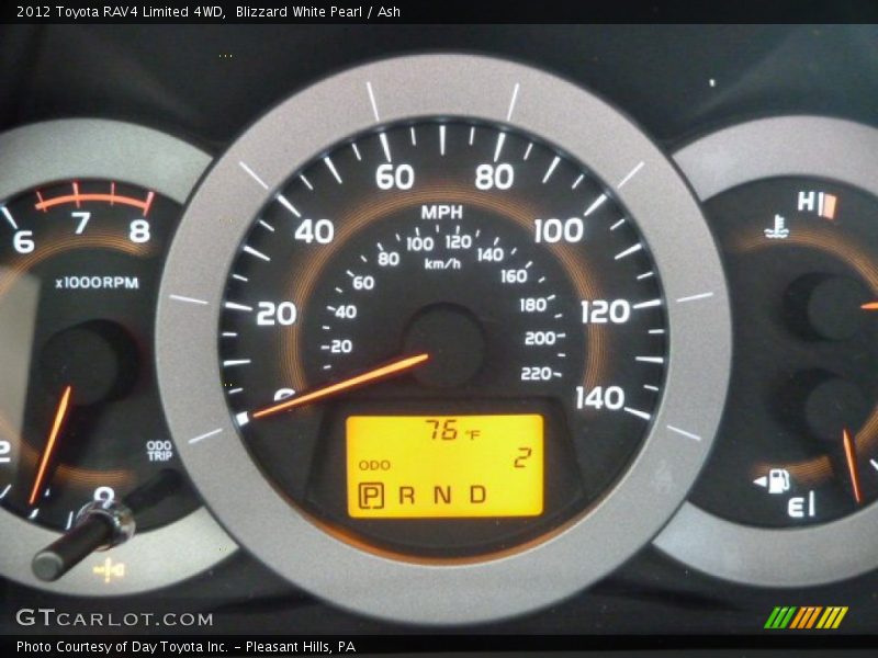 Blizzard White Pearl / Ash 2012 Toyota RAV4 Limited 4WD