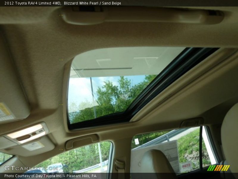 Blizzard White Pearl / Sand Beige 2012 Toyota RAV4 Limited 4WD