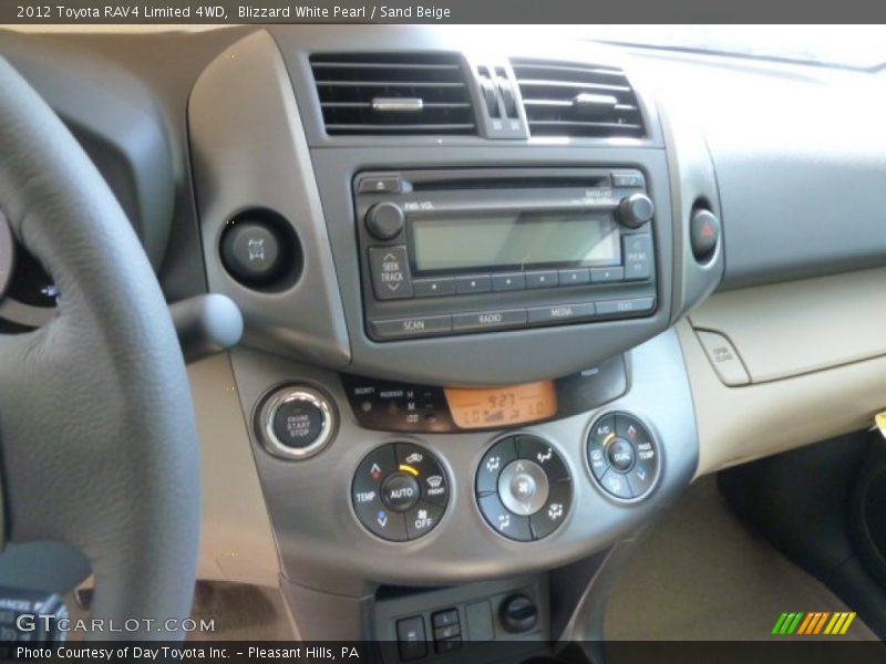 Blizzard White Pearl / Sand Beige 2012 Toyota RAV4 Limited 4WD
