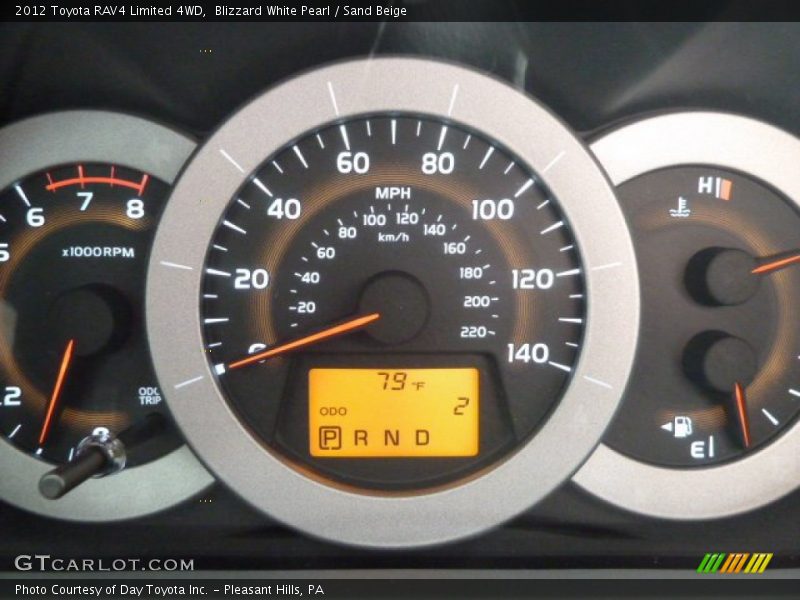 Blizzard White Pearl / Sand Beige 2012 Toyota RAV4 Limited 4WD
