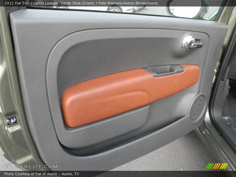 Verde Oliva (Green) / Pelle Marrone/Avorio (Brown/Ivory) 2012 Fiat 500 c cabrio Lounge