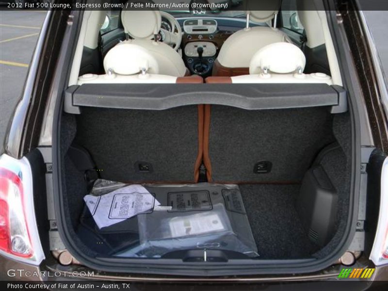 Espresso (Brown) / Pelle Marrone/Avorio (Brown/Ivory) 2012 Fiat 500 Lounge