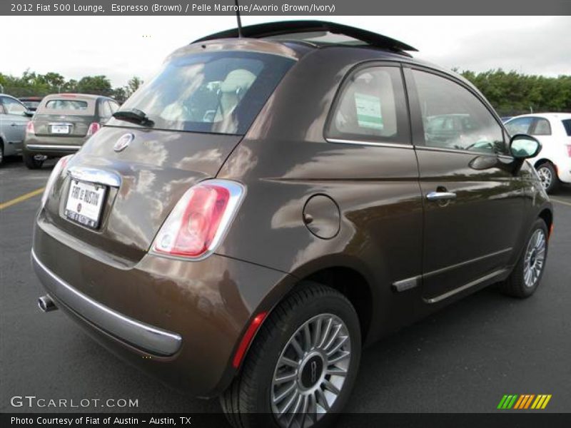 Espresso (Brown) / Pelle Marrone/Avorio (Brown/Ivory) 2012 Fiat 500 Lounge