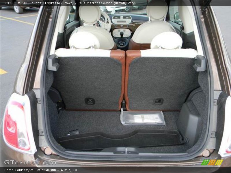 Espresso (Brown) / Pelle Marrone/Avorio (Brown/Ivory) 2012 Fiat 500 Lounge