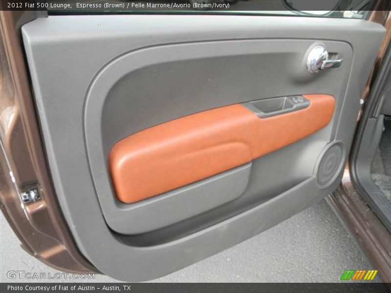 Espresso (Brown) / Pelle Marrone/Avorio (Brown/Ivory) 2012 Fiat 500 Lounge