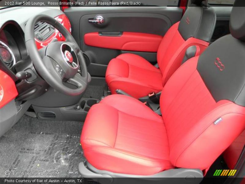  2012 500 Lounge Pelle Rosso/Nera (Red/Black) Interior