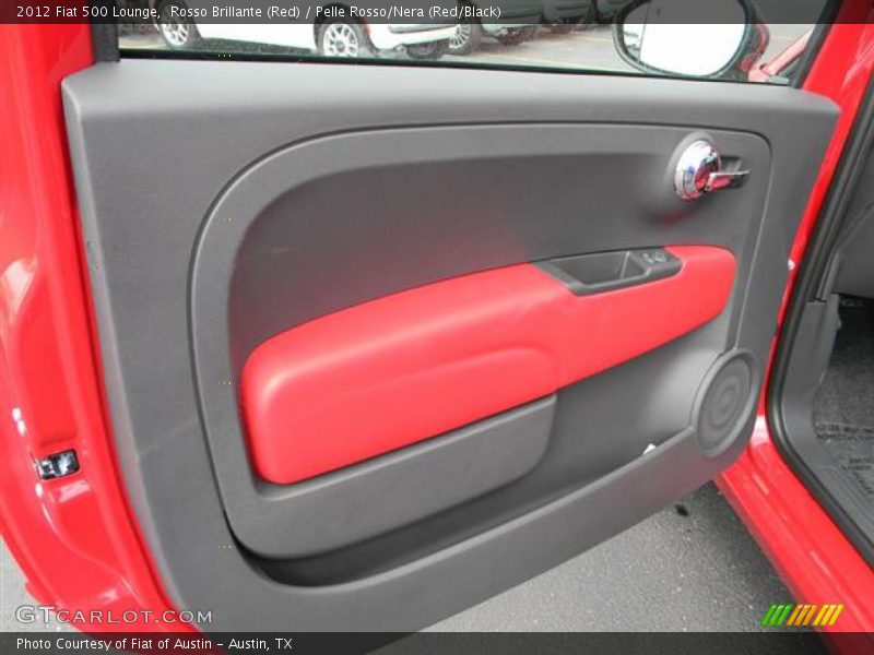 Rosso Brillante (Red) / Pelle Rosso/Nera (Red/Black) 2012 Fiat 500 Lounge