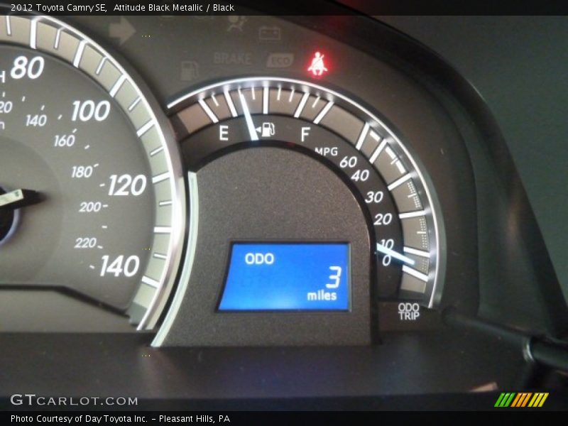Attitude Black Metallic / Black 2012 Toyota Camry SE