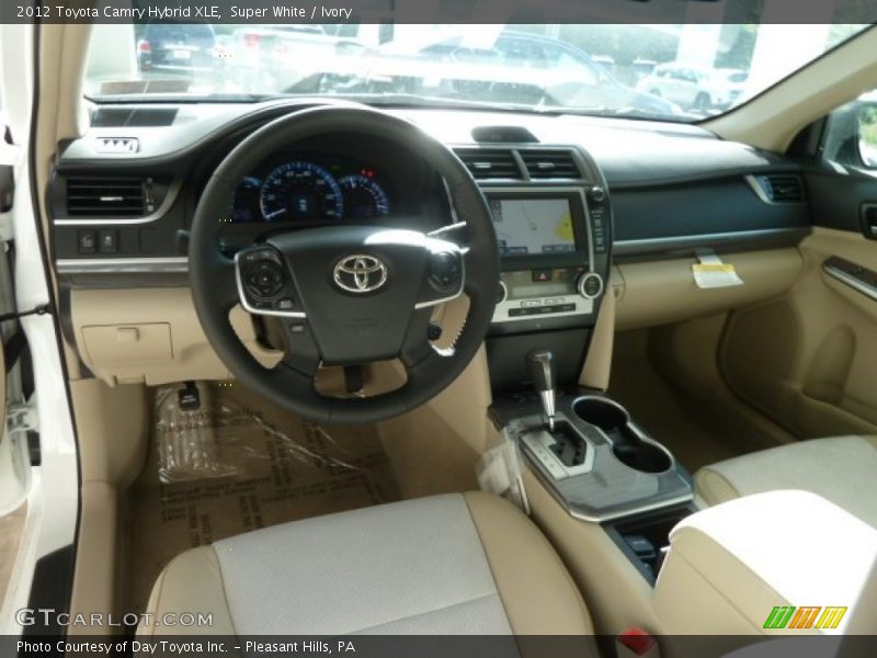 Super White / Ivory 2012 Toyota Camry Hybrid XLE