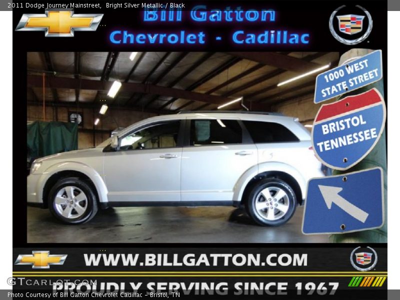 Bright Silver Metallic / Black 2011 Dodge Journey Mainstreet